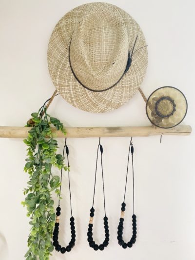Breastfeeding neckless Black & Wood - Image 2