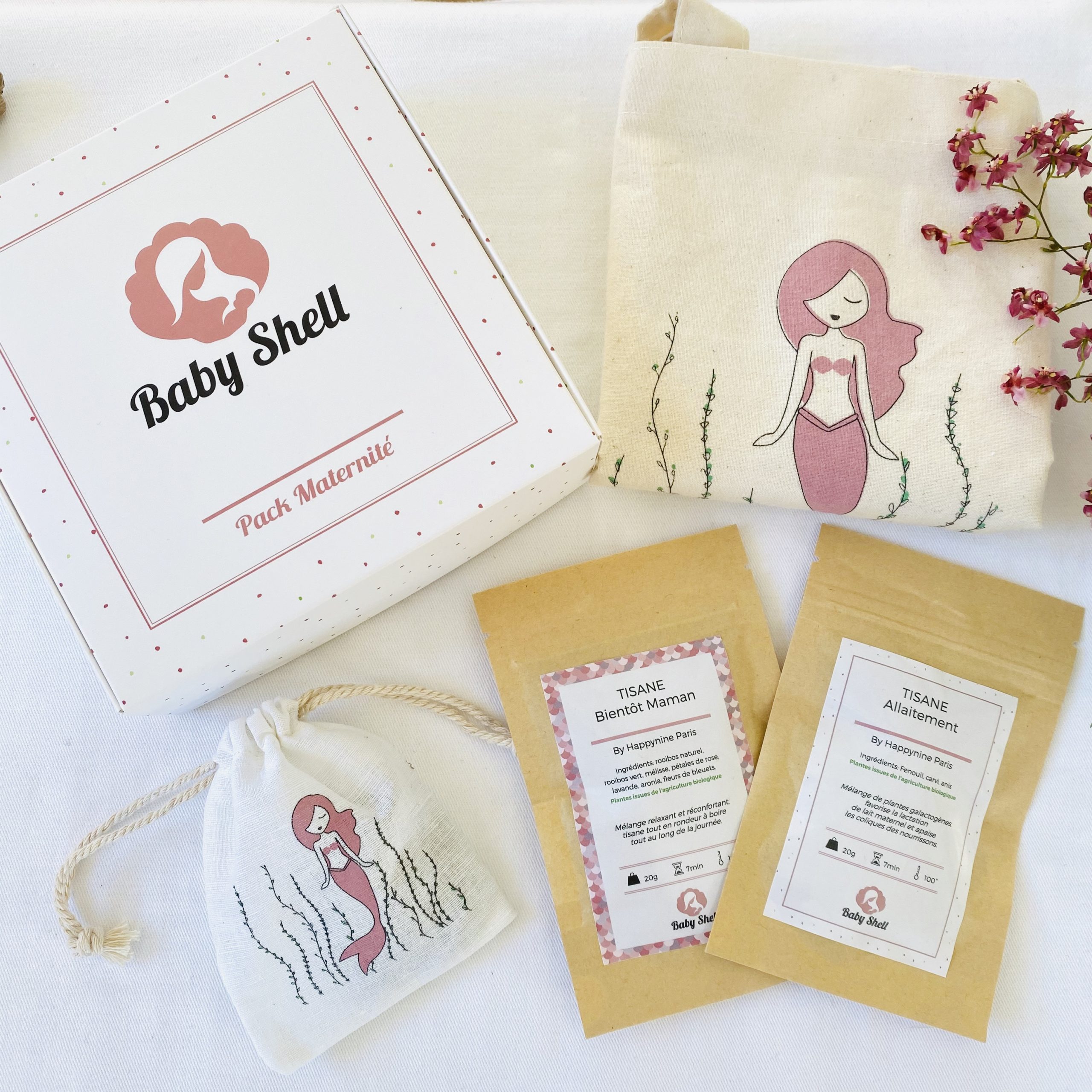 Baby Shell Pack Complicite Allaitement Coquillages Tisane Tot Bag
