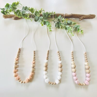 Long Bo.Aime Corail - Collier d'allaitement Baby Shell